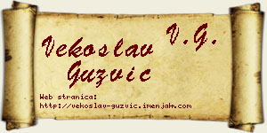 Vekoslav Gužvić vizit kartica